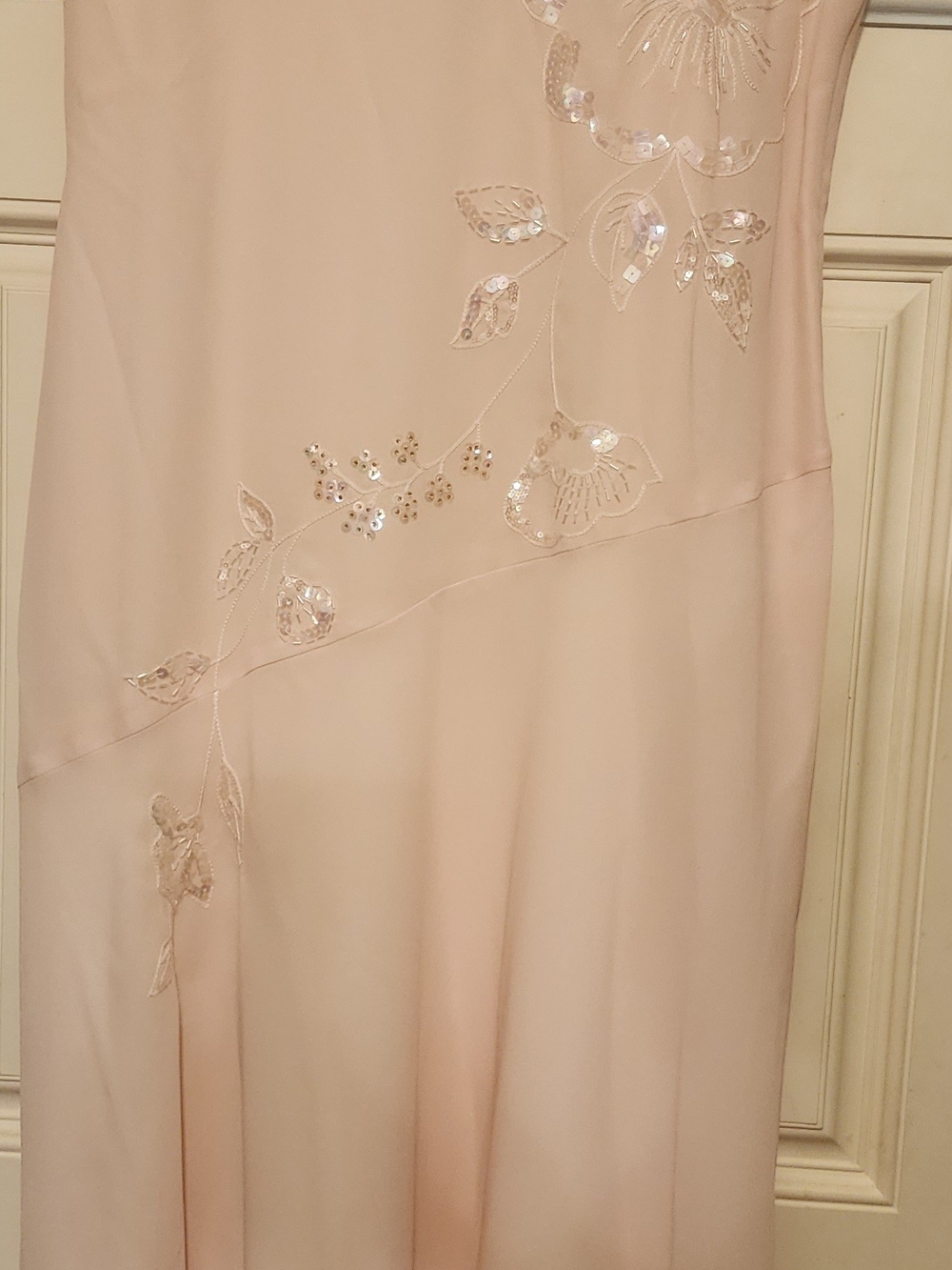 Together Blush Pink Embellished Floral Evening Dress